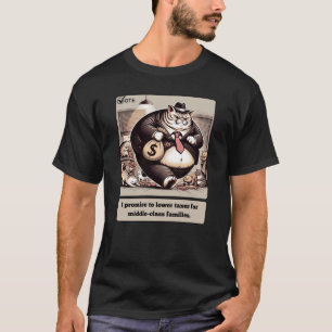 Mischievous Meows: De geslepen kat politicus T-shirt
