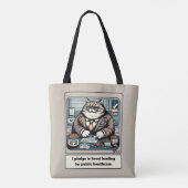Mischievous Meows: De geslepen kat politicus Tote Bag (Achterkant)