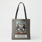 Mischievous Meows: De geslepen kat politicus Tote Bag (Voorkant)