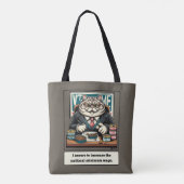 Mischievous Meows: De geslepen kat politicus Tote Bag (Achterkant)