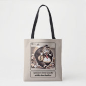 Mischievous Meows: De geslepen kat politicus Tote Bag (Voorkant)