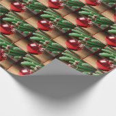 Mischievous muizen op een kerst ornament cadeaupapier (Hoek)