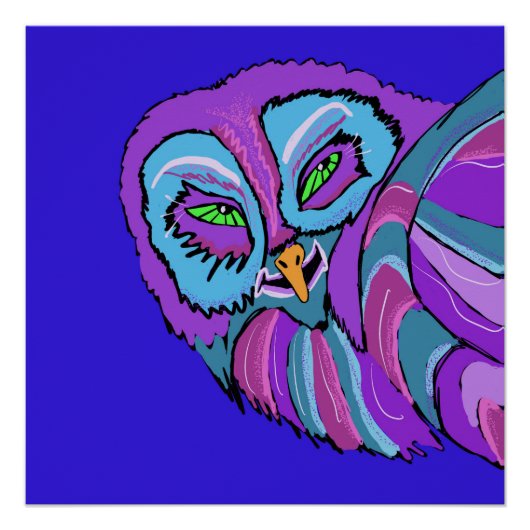 Mischievous Owl Poster (Voorkant)