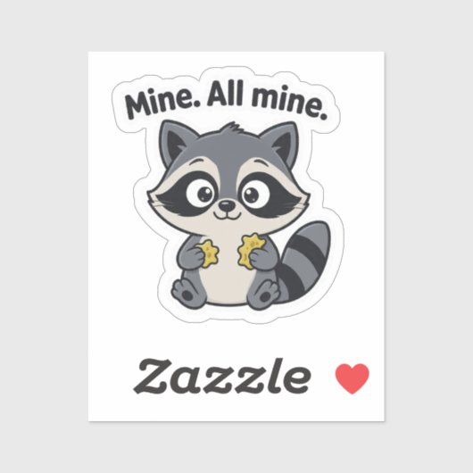 Mischievous Raccoon Meme Cartoon Sticker (Vel)