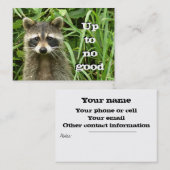 Mischievous Raccoon Visitekaartje (Voorkant / Achterkant)