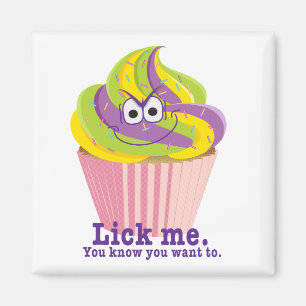 Mischievous Sly Innuendo Cupcake Lick Magneet