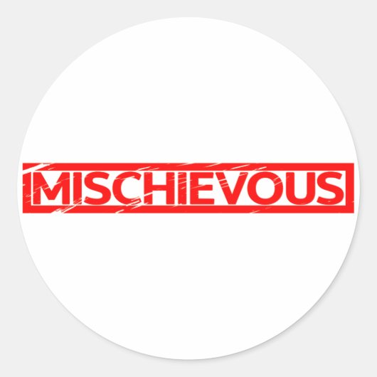 Mischievous Stamp Ronde Sticker (Voorkant)