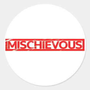 Mischievous Stamp Ronde Sticker