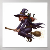 Mischievous Witch Graphic Poster (Voorkant)