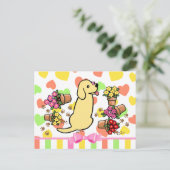 Mischievous Yellow Labrador Briefkaart (Staand voorkant)