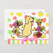 Mischievous Yellow Labrador Briefkaart (Voorkant / Achterkant)