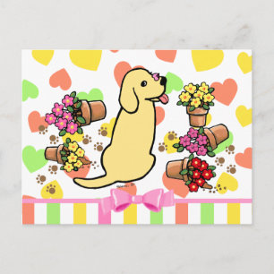 Mischievous Yellow Labrador Briefkaart