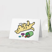 Mischievous Yellow Labrador Side Eye Kaart (Voorkant)