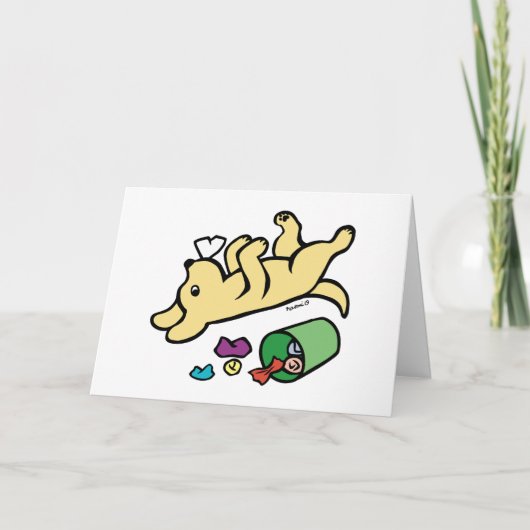 Mischievous Yellow Labrador Side Eye Kaart (Voorkant)