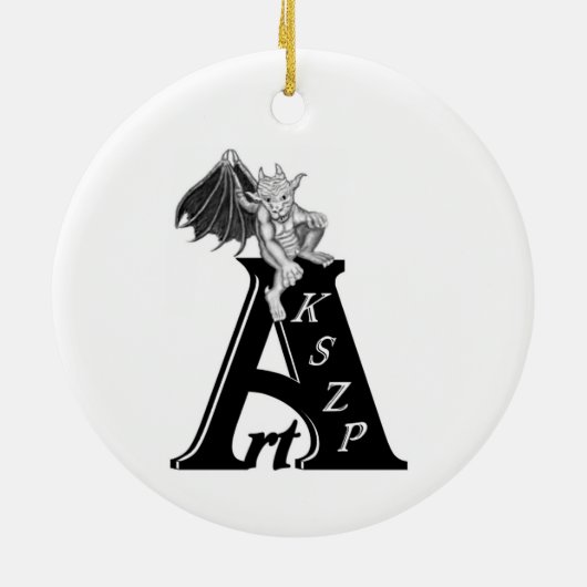 Mischwesen Trol Duivel Golem Gargoyle Keramisch Ornament (Achterkant)