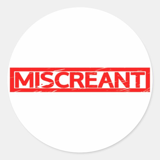 Miscreant Stempel Ronde Sticker (Voorkant)