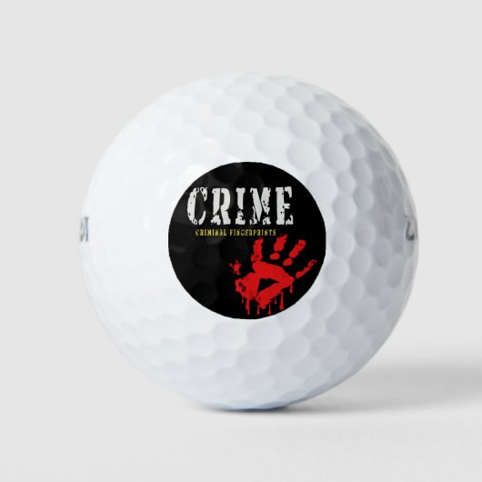 misdaad-criminele vingerafdrukken Golf Balls Golfballen (Voorkant)
