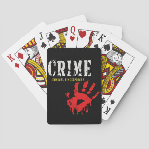 misdaad-criminele vingerafdrukken Klassieke speelk Pokerkaarten
