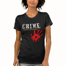 misdaad-criminele vingerafdrukken T-shirt