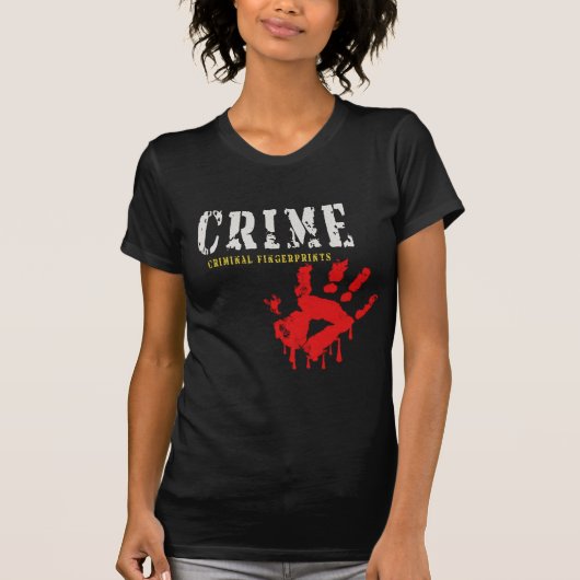 misdaad-criminele vingerafdrukken T-shirt (Voorkant)