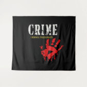 misdaad-criminele vingerafdrukken Tapestry Wandkleed (Voorkant (horizontaal))