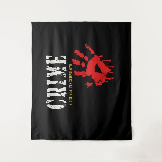 misdaad-criminele vingerafdrukken Tapestry Wandkleed (Voorkant)