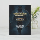 Misdaad Detective Game Moord Mystery Party Verjaar Kaart (Staand voorkant)
