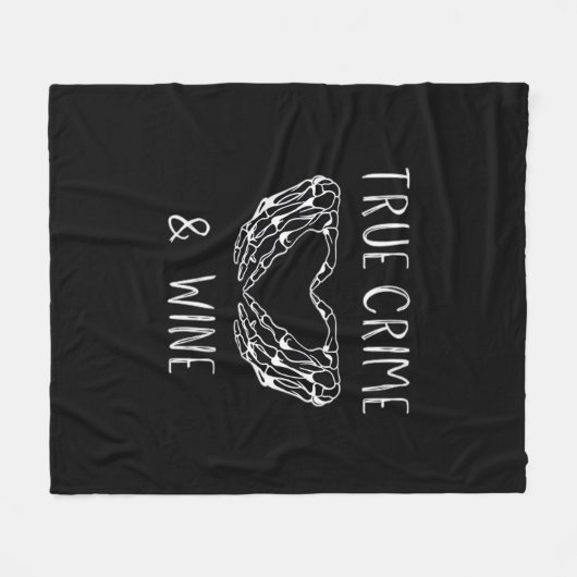 Misdaad en wijn skelet handen fleece deken (Voorkant (Horizontaal))