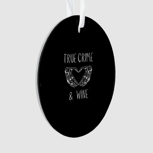 Misdaad en wijn skelet handen ornament (voorkant)