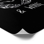 Misdaad en wijn skelet handen poster (Hoek)