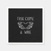 Misdaad en wijn skelet handen servet (Voorkant)
