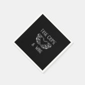 Misdaad en wijn skelet handen servet (Hoek)