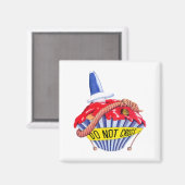Misdaad Scène Cupcake Magnet (Voorkant / Achterkant)