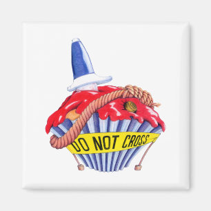 Misdaad Scène Cupcake Magnet