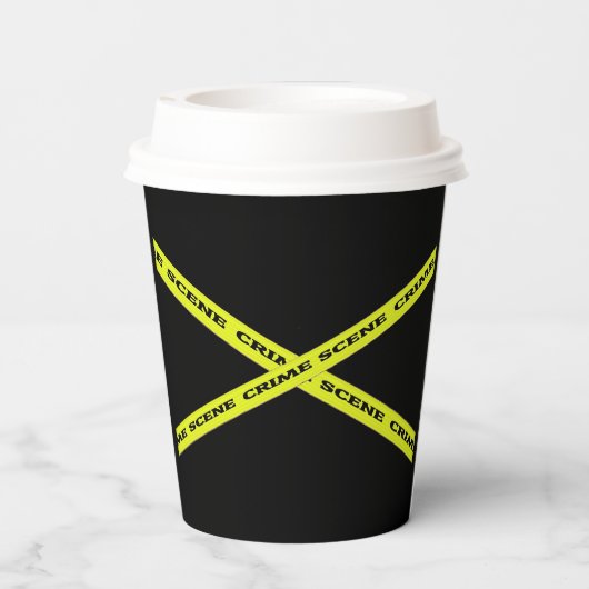 Misdaad Scène Moord Mysterie Verjaardag Papieren Bekers (Achterkant)