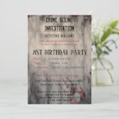 Misdaad Scene Onderzoek 21e Verjaardagsfeestje Kaart (Staand voorkant)