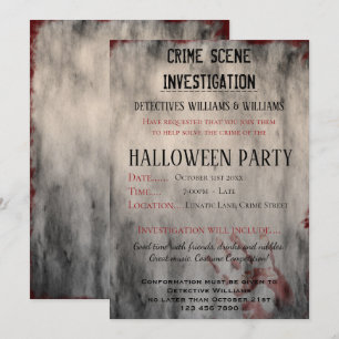 Misdaad Scène Onderzoek Halloween Party Kaart