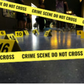 MISDAAD SCENE politie tape criminaliteit NIET KRUI Satijnen Lint