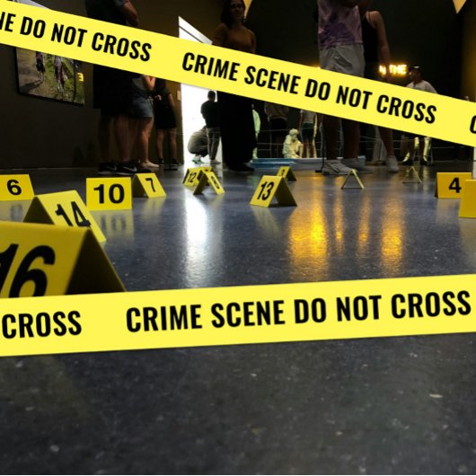 MISDAAD SCENE politie tape criminaliteit NIET KRUI Satijnen Lint