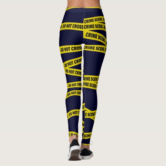 Misdaadplaats CSI politieagente Detective Sheriff Leggings (Achterkant)