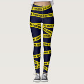 Misdaadplaats CSI politieagente Detective Sheriff Leggings (Voorkant)