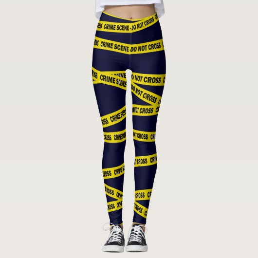 Misdaadplaats CSI politieagente Detective Sheriff Leggings (Voorkant)