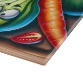 Misdaadplaats gehakte groenten snijplank (Hoek)