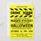 Misdaadplaats, moordmysterie Halloween-feest Kaart (Voorkant)