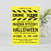 Misdaadplaats, moordmysterie Halloween-feest Kaart (Staand voorkant)