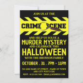 Misdaadplaats, moordmysterie Halloween-feest Kaart (Voorkant)