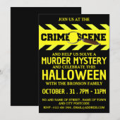 Misdaadplaats, moordmysterie Halloween-feest Kaart (Voorkant / Achterkant)
