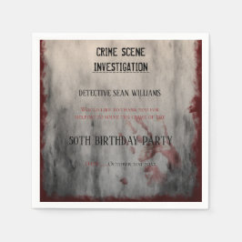 Misdaadplek onderzoek 50e verjaardag servet