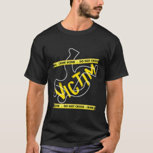 Misdaadplek Slachtoffer Mystery Dinner Chalk Outli T-shirt
