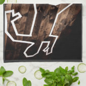 Misdaadscène dode man op de vloer theedoek (Gevouwen)